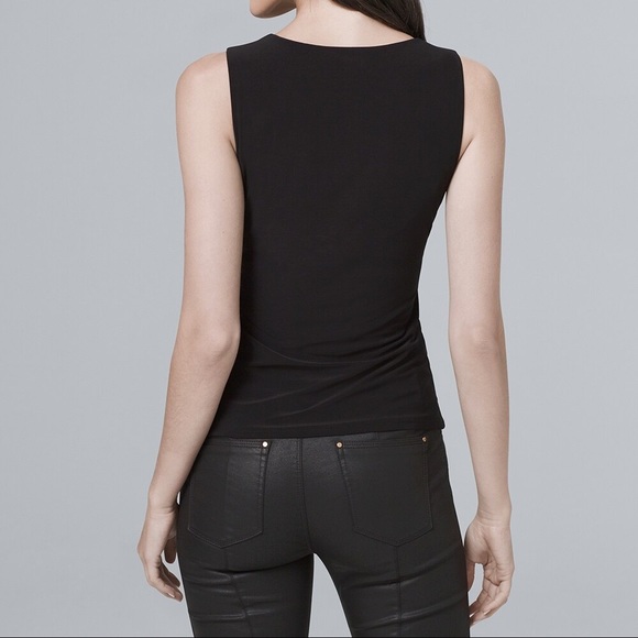 WHBM Sleeveless Draped-Side Knit Top - Picture 2 of 9